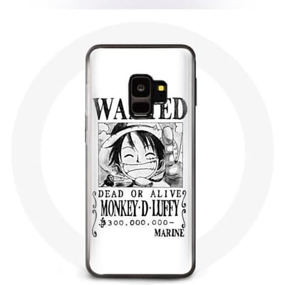 Samsung Galaxy S9 hoesje One Piece Manga onderzoeksposter Wit