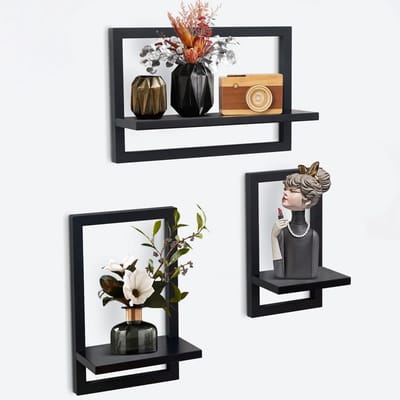 Unyqoos ® Moderne Set van 3 Decoratieve Zwevende Wandplanken voor Elke Kamer in Huis