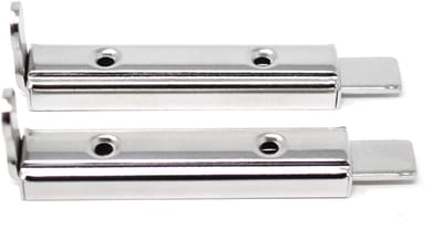 Dailygoods - Meubelgrendel - Set van 2 - Eenvoudig te installeren - Vernikkeld staal - Geschikt voor meubels - 6 cm lang