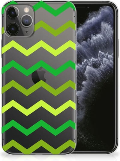 Apple iPhone 11 Pro TPU bumper Zigzag Groen