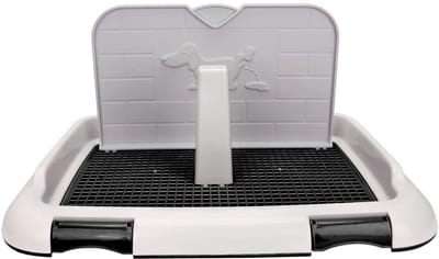 Dailygoods- Trainingstoilet Verwijderbaar - Hondentoilet Indoor - Omheining Mesh - Urinoirpadhouder - Tot 1 Liter Urine - Voeten Droog en Schoon