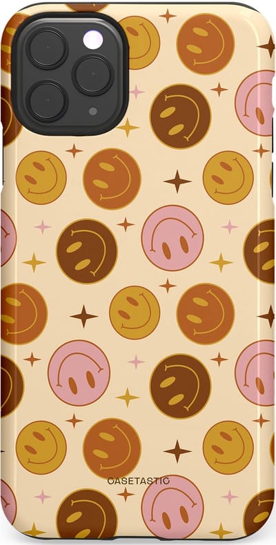 Casetastic Hoesje Geschikt voor Apple iPhone 11 Pro Max - Stijlvolle Beschermende Duo-layer Case - Geluk