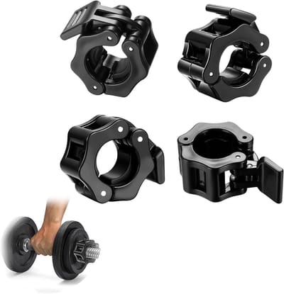 Set van 4 dumbbells - snelontgrendelbare dumbbell clasps - 30 mm - lock thalters - éénhandige montage - dumbbell snelontgrendeling 30 mm - barbell lock - geschikt voor oefeningen - gewichtheffen - training