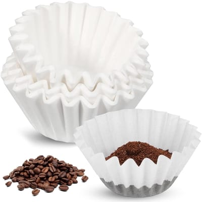 Namajunas - 200 stuks mandfilters - Koffiefilters - 80/200 mm - Koffiefilter papier geschikt voor Beem, Philips, Cuisinart, gastroback koffiezetapparaat - Wegwerp filterzakken - Wit