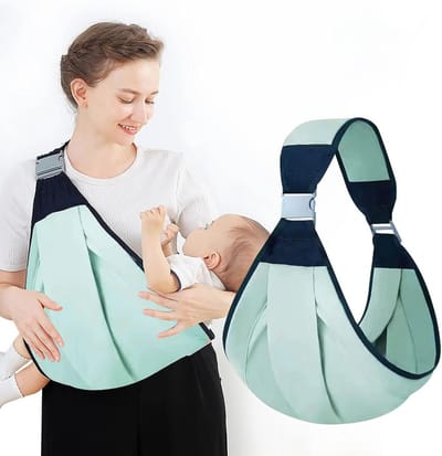 Baby Draagzak - Draagdoek Baby - Comfortabel Dragen - Verstelbaar Ontwerp - Tot 20 kg - Groen