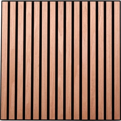 Kynast Akoestisch Wandpaneel Lamellenwand MDF - 60 x 60,5 x 1,8 cm - Bruin