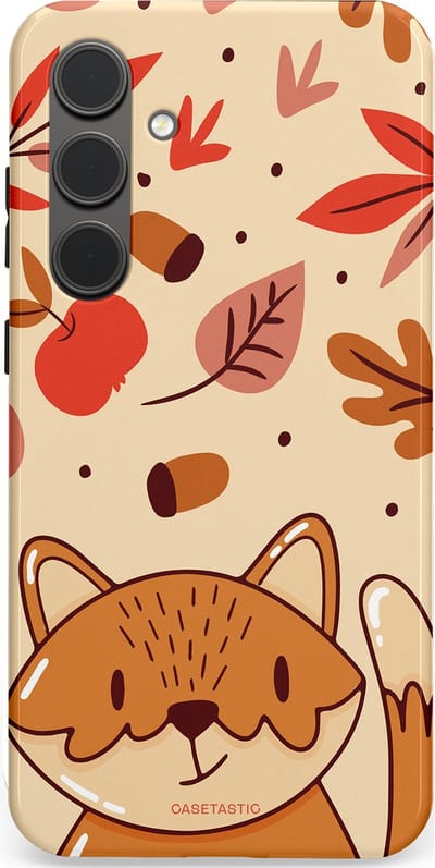 Casetastic hoesje geschikt voor Samsung Galaxy S24 Plus - Dubbellaagse bescherming - Boskat op avontuur - Fashion Case - Zand Terracotta Rood