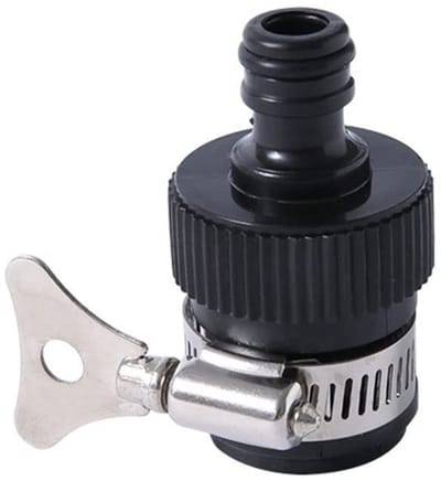 Dailygoods - Universele kraan Connector Adapter - Keuken en Tuin - Rubber met Metalen Klem - Lichtgewicht en Compact - Kraan Adapter - Geschikt voor B...