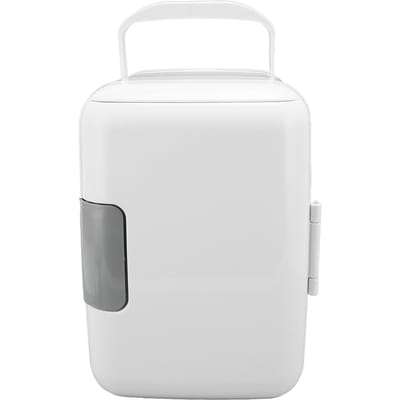 Auto Mini Koelkast 4L Laag Geluidsniveau Compact Huidverzorging Drankkoeler Warmer voor RV Drank Eten Cosmetica wit