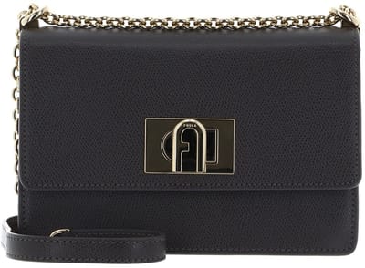 FURLA Leren schoudertas avondtas 1927 Mini Crossbody 20 Urban Gray donkergrijs