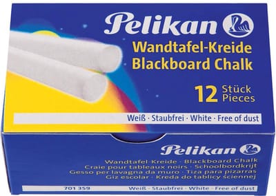 Pelikan schoolbordkrijt wit 10 stuks