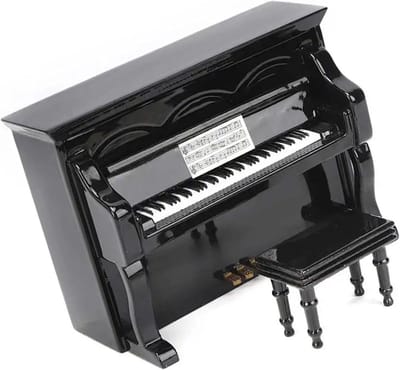 Houten Miniatuur Piano - Muziekinstrument Model - Huis Decoratie - Gedetailleerde Replica - 14 x 7 x 10 cm