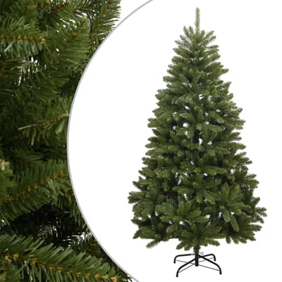 vidaXL - Kunstkerstboom - met - scharnieren - en - standaard - 240 - cm - groen