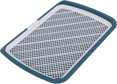 Puppy Potty Tray - Honden Toilet - Zindelijkheidstraining Hond - Verhoogd Rooster Ontwerp - 50 x 66 cm - Grijs