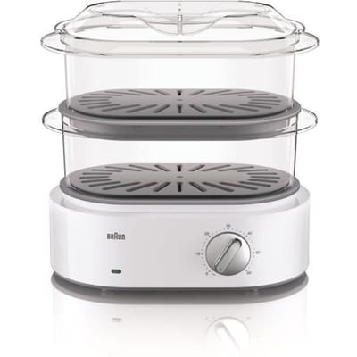 Stoomkoker BRAUN Identity Collection FS5100WH - Wit - 850W - 3.1L - Turbo stoom - Eierkoker