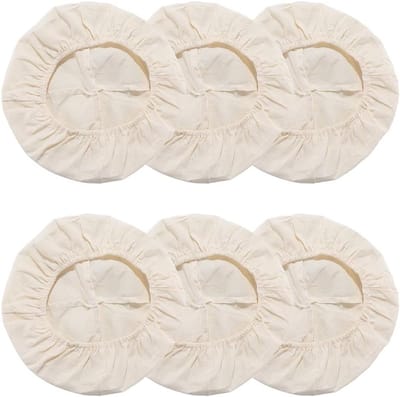6x Groot Rond Broodvorm Doek Voor Sourdough Bakken - Natuurlijk Linnen Voor Hefmand