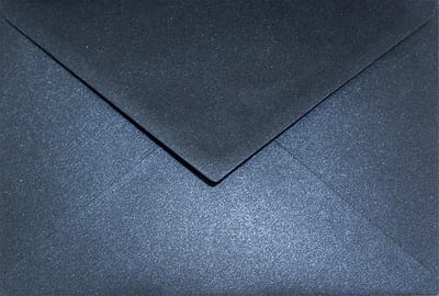 Metallic (parelmoer) blauwe enveloppen A6 - 114 x 162 mm - 25 stuks - NK natgelijmde - 120 gram - Aster Metallic - Netuno