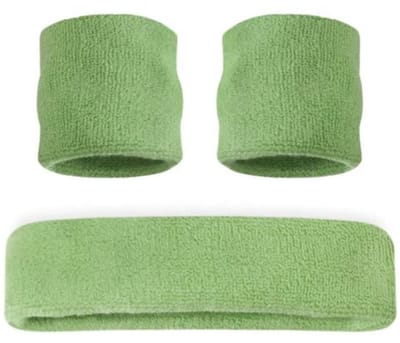 Finnacle - Mosgroene Zweetbandjes Set - Polsbandjes, Hoofdband & Sportbanden - One Size