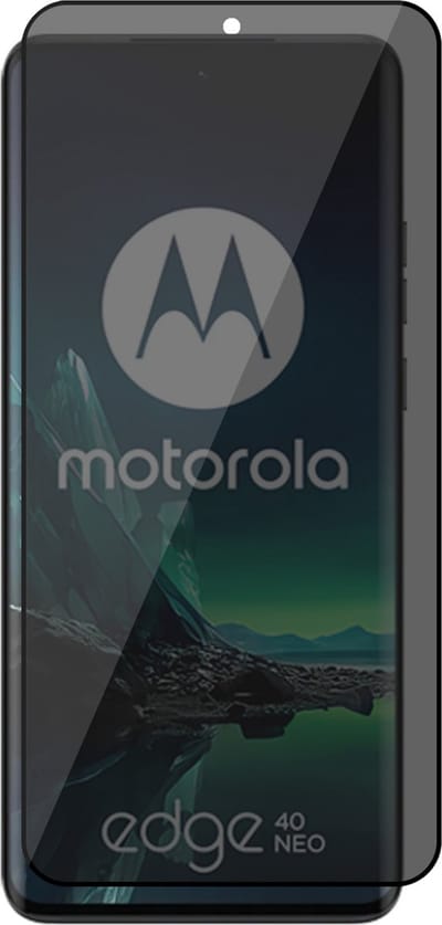 Privacy Screenprotector geschikt voor Motorola Edge 40 Neo - Volledig Dekkend Glas Screen Protector