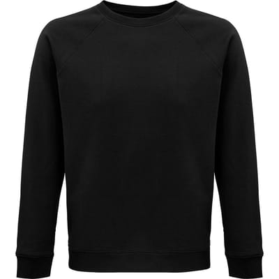 SOLS Unisex Adult Space Organic Raglan Sweatshirt (Zwart)