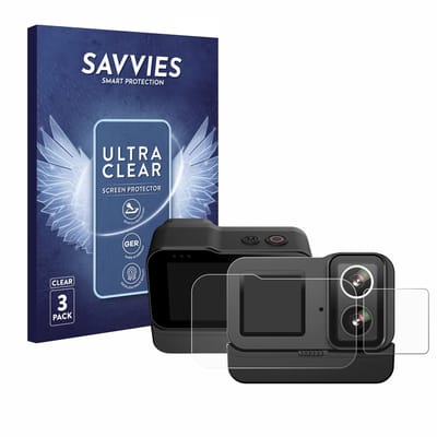 Savvies - Screenprotector voor SJCAM SJ20 Dual Lens - Folie Beschermfolie transparant 6 Stuks