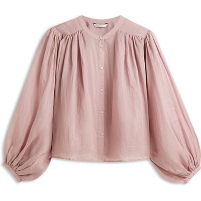 Summum Blouse Ramie Blouses Lichtroze 2s3508-12462