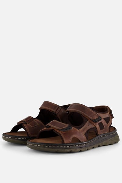Outfielder Outfielder Sandalen bruin Leer