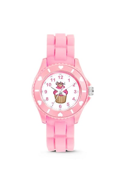 Colori Kidz 5-CLK119 Kinderhorloge met Cupcake - Siliconen Band - Ø 30 mm - Roze