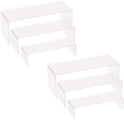 Dailygoods- Displayverhoger 6 stuks - Acryl - Doorzichtige