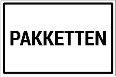 Pakketten bord | gecoat dibond materiaal | 30 x 20 cm