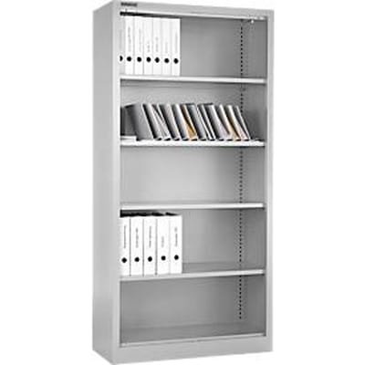 Schäfer Shop Select MS stellingkast, 5 OH, B 800 x D 400 x H 1935 mm, plaatstaal, verkeerswit