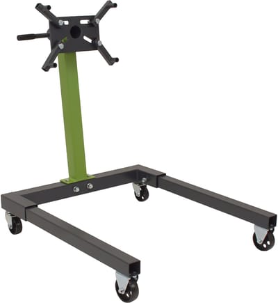TRUTZHOLM - Motorstandaard - 550 kg - 360° Montagekop - 4 Wielen - Motorblokhouder Mobiel Montagestandaard Groen