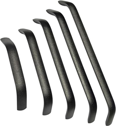 Arch handgreep voor kasten en deuren, 288 mm gatafstand, 303 mm lengte, 2 stuks, zwart, moderne stijl en duurzame kwaliteit