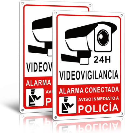 Waarschuwingsbord voor videobewaking 22x15cm - Reflectief en weerbestendig - Ideaal voor beveiliging