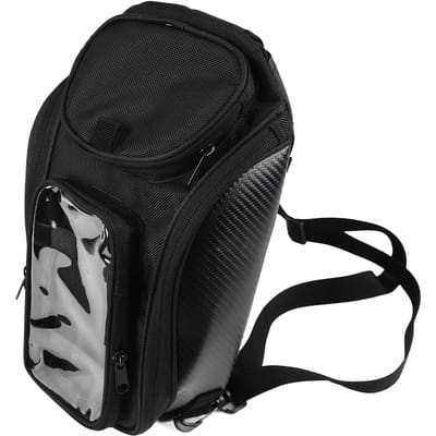 Motorfiets Tas Olie Brandstoftank Rugzak Touchscreen Waterdicht Groot Scherm Magneetbevestiging Rijden black