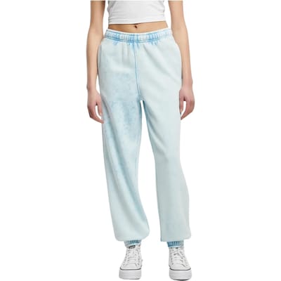 Urban Classics - Towel Washed Dames joggingbroek - L - Blauw