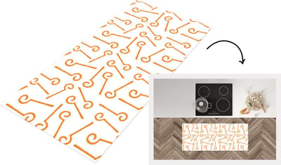 Keukenloper - Loper keuken - Sint - Sinterklaas - Staf Sinterklaas - 120x50 cm - Keukenloper vinyl