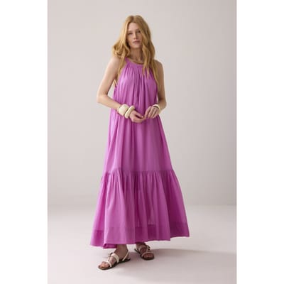 Summum Woman Dress Sushi Voile Cyclaam Maat: 42 | Maxi Jurken Outlet | Dames | Roze