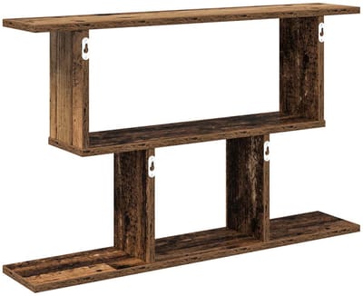 vidaXL - Wandplank - Oud - hout - 80 - x - 15 - x - 50,5 - cm - Bewerkt - hout