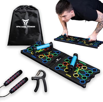 Multifunctioneel Push Up Board met Springtouw en Handgrepen - 32-in-1 Krachttraining en Cardiovasculaire Uitrusting