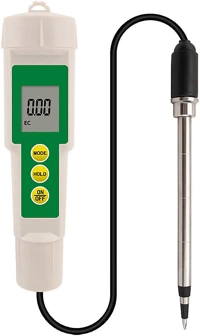 Bodemtester - Bodemmeter Tuinmeter - Plantenverzorging Optimaliseren - 3-in-1 Functionaliteit - 170 mm x 35 mm - Grijs