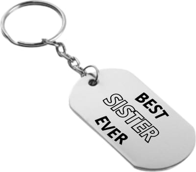 Akyol - beste zus ooit sleutelhanger - Zus - familie - cadeau - 54 x 29mm