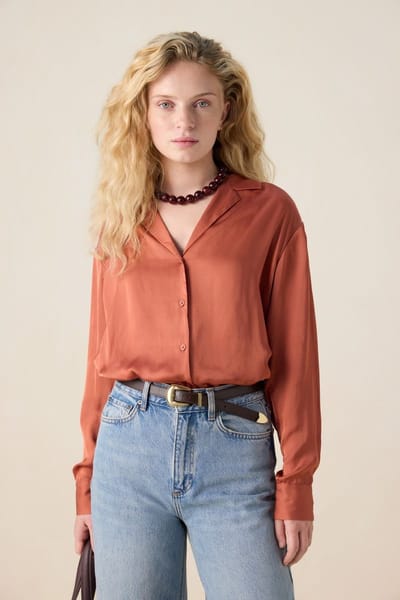 Sissy-Boy - Rode blouse met reverskraag