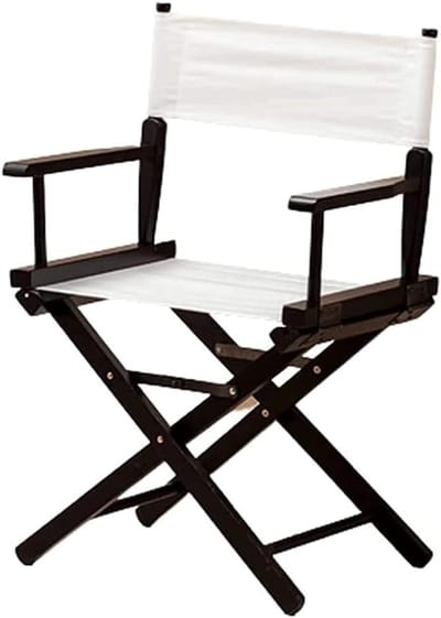 Klapstoel Canvas - Stoel Opvouwbaar - Comfortabel Zitten - Stevige Beukenhouten Frame - 85x53x40cm - Zwart