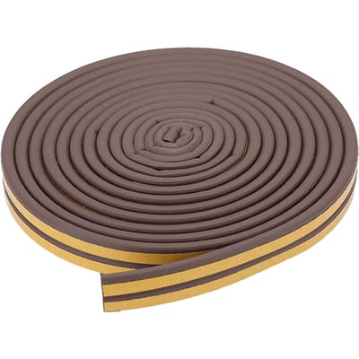 5 Meter 9*6mm Zelfklevende Deur Raam Geluidsisolatie Afdichtstrip Rubberen Afdichting (Bruin)