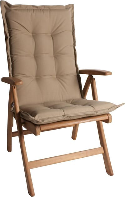 Tuinkussen Hoge Rug dik Olefin Taupe 2709