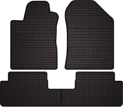 Wielganizator SolidPRO Serie - Rubberen Automatten - Zwart - Speciaal voor Toyota Corolla Verso II - Ergonomisch Pasvorm