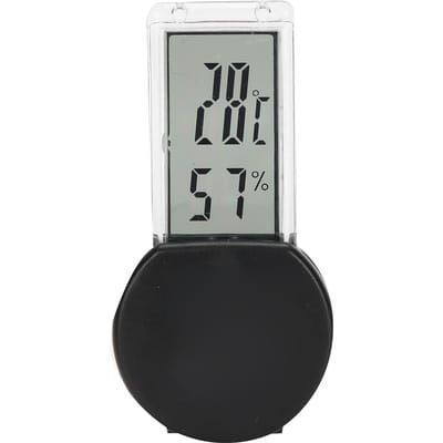 Thermomètre-hygromètre numérique pour terrarium à reptiles, noir