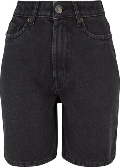 Urban Classics Ladies 90's Bermuda Short Korte broek zwart 28 - Katoen - Basics