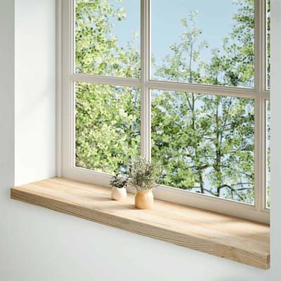 vidaXL - Vensterbanken - 2 - st - onbehandeld - 110x30x2 - cm - massief - eikenhout